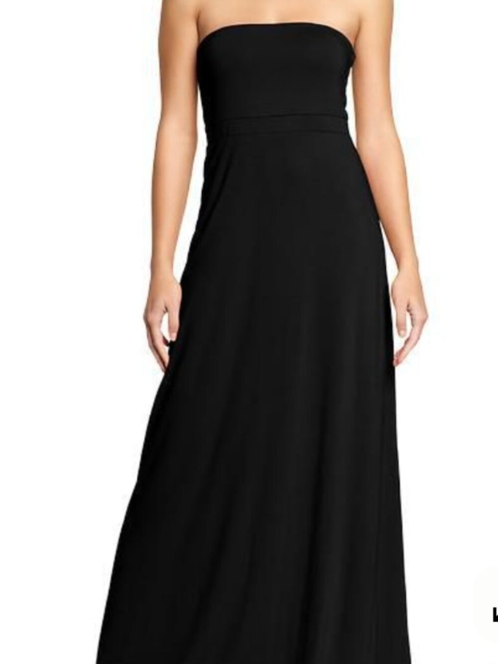 Old Navy Size 1X Jersey Convertible Ruched Maxi Tube Dress/Skirt Black Jack
